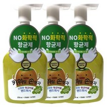 해피바스 키위랑 손씻자 버블핸드워시 250mlx3개