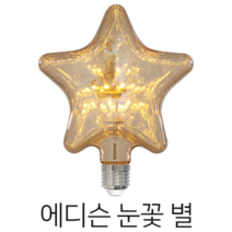 당일배송 메리트조명 LED 에디슨 눈꽃 별 전구 랜덤발송