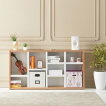 [더젠] 레미1600 9칸 오픈식 수납장, 색상:진그레이화이트