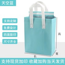 일회용 보냉백 보온 가방 단열 매장 포장 배달 손잡이 테이크 아웃 보냉백 200개, 길이 21x높이 27x너비 11, 하늘색