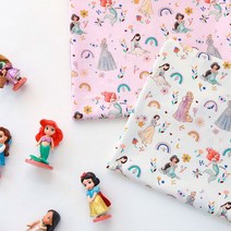 20수 디즈니원단]레인보우 프린세스-2종, 핑크