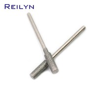 연마재2.35mm 생크 실린더 다이아몬드 그라인딩 버 치아 비트 옥 스톤 연마 포인트 3/4/5/6/8mm 20 개, 01 20 pcs_01 3.0mm