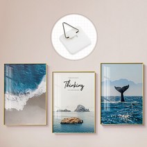 못없이 부착형 접시걸이 3종세트 액자 그릇 장식 벽걸이 인테리어 고리 벽부착 삼각, 단품