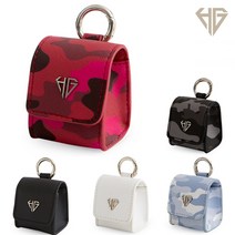 힙스타 골프 공 주머니 초미니 경량 벨트 고리형 볼 케이스 파우치 프리미엄 이태리 사피아노 가죽 1구 남여공용, 볼케이스-블랙, 1개