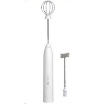 전기 거품 믹서 털다 비터 교반기 3 속도 커피 우유 음료 Frother USB 충전식 휴대용 음식 믹서기, White-B
