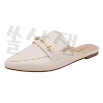 캔버스뮬 올드스쿨뮬 운동화슬리퍼 드림 페어 여성용 플랫 럭셔리 디자이너 브랜드 금속 버클 로퍼 뾰족한 발가락 등이없는 슬라이드 하프 꼭 맞는 신발