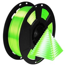 BBLIFE 샤이니 실크 브라이트 라임 그린 PLA 3D 프린팅 소재 1kg 1.75mm 플라스틱 FDM 프린터에 대한 광범위한 지원 추가 샘플로 쉽게 인쇄