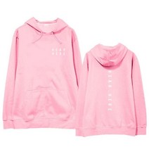 패션 Kpop GOT7 JINYOUNG 새 앨범 허E 후드 풀오버 스트리트웨어 힙합 의류, XS, 분홍색