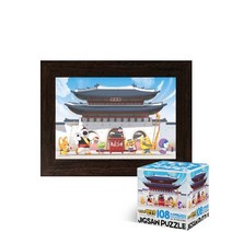 퍼즐피플 뽀로로 직소퍼즐, 미니큐브 광화문 108피스 액자포함(108피스자체제작월넛), 108p