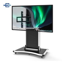 마운트피아 EMS-1W 전자칠판 이동식TV거치대 전동형 높이조절 86-98인치, 실버, 추가안함, 추가안함