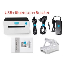 날인기 유통기한 마킹기 POS-9220 4 인치 라벨 메이커 급행 운송장 제품 바코드 스티커 폭 40-110mm USB 블, 01 White_02 미국 플러그