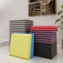 불연 현관문 방염 흡음판 붙이는 거실 판넬 욕실 셀프 가정용 방음재 흡음재, 5cm 고밀도+난연타입(풀타입) 레드
