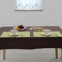 디케이홈 데코 린넨 8수 무지 테이블 매트 3 Color, 대 50x40cm, 다크 네이비