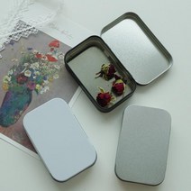 철제 알루미늄 사각 틴케이스 3color [사탕 카드 소품 정리 수납 깡통 굿즈 양철 케이스], 화이트, M