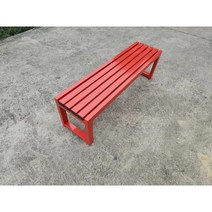 카페 야외 벤치 의자 야외용 철제 공원 정원 테라스 정원, 120CM 45CM 40CM 레드