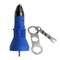 타각기 리벳건 스테인레스판 조립식판넬 징크 리벳팅 전기 리벳 너트 gun riveting tool for cordless drill riveter cordless drill, 푸른