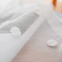 작은방 커튼 여자아이방커튼 아기방커튼 아이방블라인드 흰색 사랑스러운 거실 침실 단색 리넨 창 처리 주