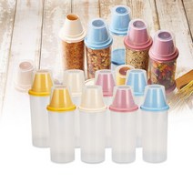 [씨밀렉스] 도어 미니 원형 잡곡통 830ml 8개 세트(색상랜덤), 상세 설명 참조