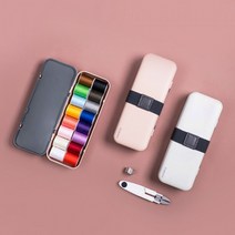 [도매직방] 오즈리빙 가정용 휴대용 반짇고리함 반짓고리 바느질세트 바늘세트, 바느질세트_스카이