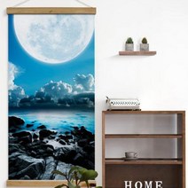 dc150-우드스크롤 60CmX120Cm -보름달풍경 이미지1