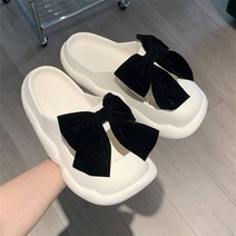여성 방수 슬리퍼 미끄럼 방지 사무실 슬리퍼 실내화 리본 메리제인 슬리퍼