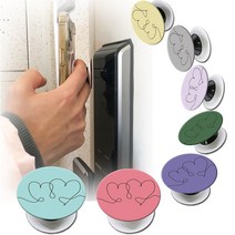 꼰대마켓 시그널하트 도어락 스마트톡 핸드 그립 톡홀더 핸드폰 스마트폰 휴대폰 거치대, 그레이