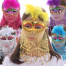 베네치아가면 가면무도회 눈가면 베일 반가면 파티, 실버