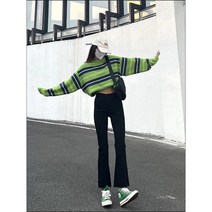 여성 키작녀 슬림핏 9부데님 스판 워싱 제시 부츠컷 팬츠 청바지 흑청
