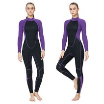 FLEXEL 전신 잠수복 남성 및 여성 3mm 네오프렌 보온 백 지퍼 다이빙 서핑 스노클링 카약 수상 스포츠용(XS) 4453359774, Women-Purple-3mm, Small
