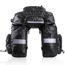 라이노워크 3in1 자전거 짐받이 가방 65L 패니어백 X21606, 블랙, 1개