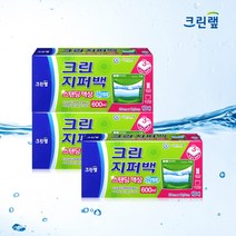 크린랩 크린 지퍼백 600ml 10매입 x 3개 /스탠딩 액상, 단품