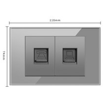 브라질 소켓 USB 2A 강화 유리 패널 충전식 내화 재료 가정용 전기 전원 플매트 카펫 러그 벽, 16 TEL NET socket