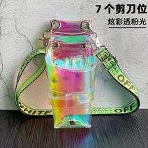 가위집 미용 숱 슬라이싱 틴닝 가위 세트 가방 인터넷 연예인 헤어 스타일리스트 투명, 화려한 b타입 핑크빛