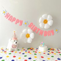 퍼에버 반려동물 생일 파티 모자 + 스카프 해피 벌스데이 세트, 핑크, 1세트