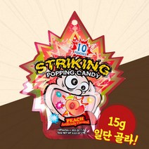 트라이킹팝핑캔디 복숭아맛15g, 스트라이킹팝핑캔디 복숭아맛15g, 15g