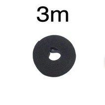 Velcro Cable Tie Nylon Self-Adhesive Hook Same-Body Data Management Binding Device Back-to-Back Plan, 03 Black 3M