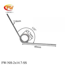 스테인레스 스틸 와이어 비틀림 스프링 형 4 코일 135 도 2.0mm 로트당 개580381, Stainless Steel