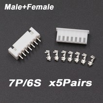 드론 배터리 RC 충전기 리튬 10PCS 스파크 남성 여성 균형 충전 터미널 커넥터 XH2.5 2.5MM 2S-3P3S-4P4S-5P5S-6P lipo 배터리 충전기 용 6S-7P, 6S-7P 5Pairs, 15 6S-7P 5Pairs