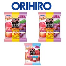 오리히로 곤약젤리 일본곤약젤리[ 복숭아+망고+포도24개입 ]대용량2봉+[복숭아+리치12개입]1봉 아소트, 1세트, 20g