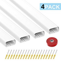 TV Cord Cover Concealer 62.8 inch Long Cable Raceway Channel Paintable TV Wire Hider for Wall Moun, 1