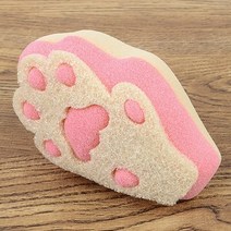 귀여운 고양이 냥젤리 설거지수세미 후라이팬닦기 잘씻기는 설겆이, 핑크
