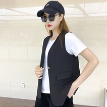 여성 조끼 무지 심플 오버핏 캐주얼 베이직 데일리 민소매 상의 봄 여름 가을 예쁜 여자 조끼 2023 woman vest XK0283