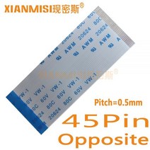 45Pin 플렉서블 플랫 케이블 FFC 반대쪽 0.5mm 피치 AWM 20624 80C 60V 길이 40cm 45cm 50cm 60cm 80cm 1M 2M 1.5M 3M 5 개, 04 300cm