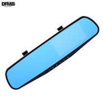 DFMEI 4.3인치 룸미러 블랙박스 1080p 듀얼카메라, 4.3인치 HD (단록)