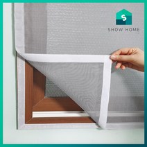 쇼홈 맞춤 방충망 창문 베란다 벨크로 모기장 셀프 시공 일반촘촘망, 회색, 70cm x 230cm, 1개