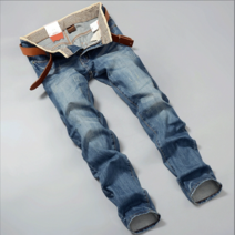 피피샾 스크레치 워싱 청바지(중청)