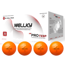 웰키 30구 화이트/컬러 골프공 고반발 비거리 전용 30알 1세트 WELLKY, 오렌지, 30개