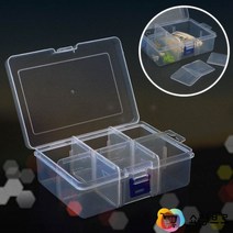 6칸 다용도 투명 플라스틱 케이스 / 악세사리 낚시용품 소형부품 보관함 수납통