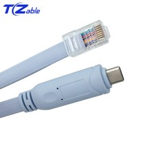 USB 라우터USB C RJ45 콘솔 직렬 케이블 RS232 FTDI Cisco 라우터 스위치 연장 오리지널 수입 칩 c타입, 02 3m_01 Blue 5pcs