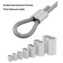 m1 m12 다양한 사양 강선 케이블 로프 고정 클립 8자형 이중 구멍 알루미늄 페룰 클램프 압착 루프, m12 3개